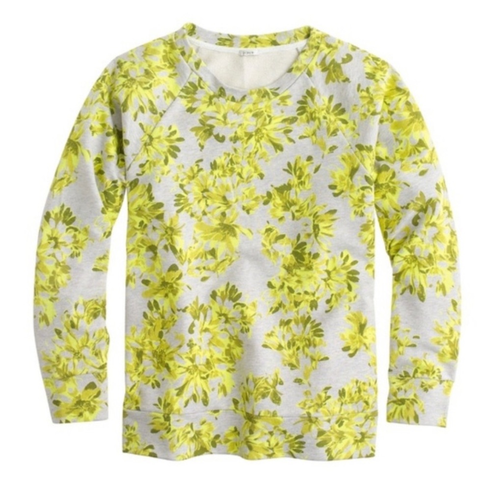 J.Crew Floral Cropped Pullover